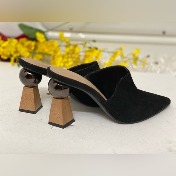 ALFANI Step Flex unique heels shape shoes, rectangular circles heels shoes. 8M - Picture 5 of 5